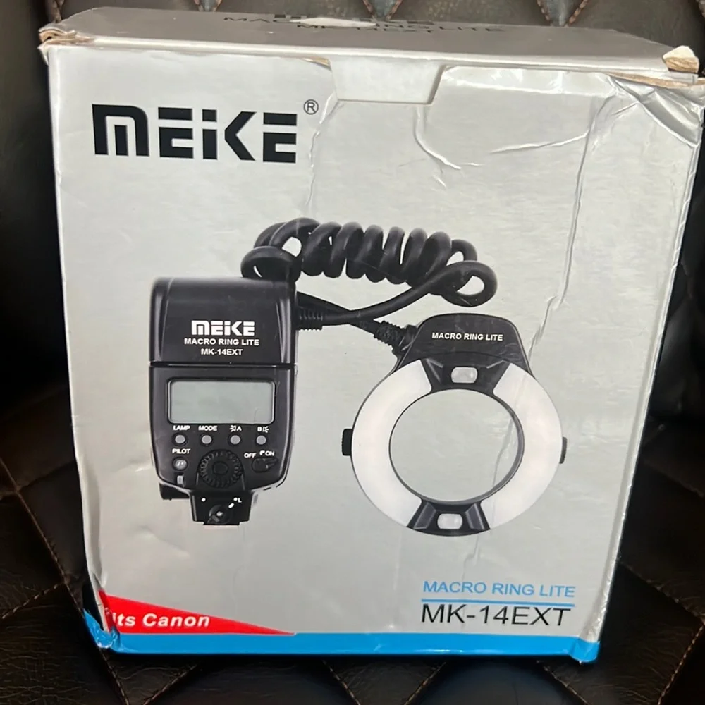 Meike iTTL TTL LED Macro Ring Flash Light for cannon like new